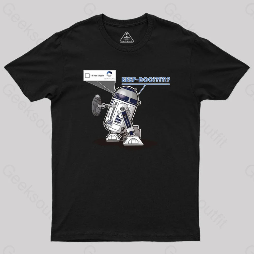 R2Captcha Geek T-Shirt Black / S