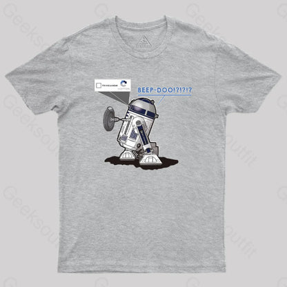 R2Captcha Geek T-Shirt Grey / S