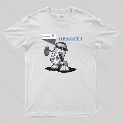 R2Captcha Geek T-Shirt White / S