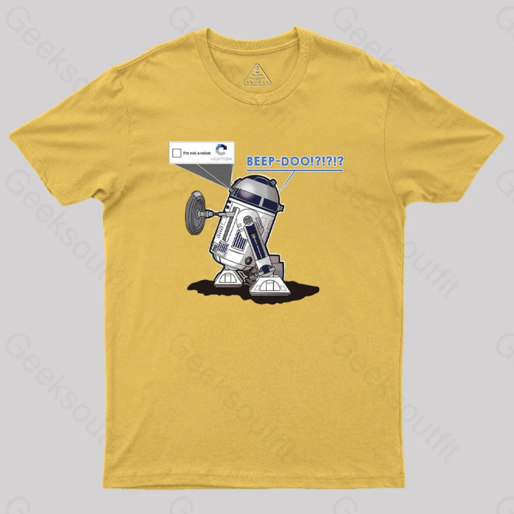 R2Captcha Geek T-Shirt Yellow / S