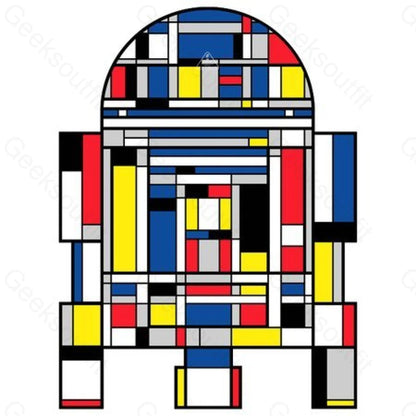 R2D2 Mondrian T-shirt - Geeksoutfit