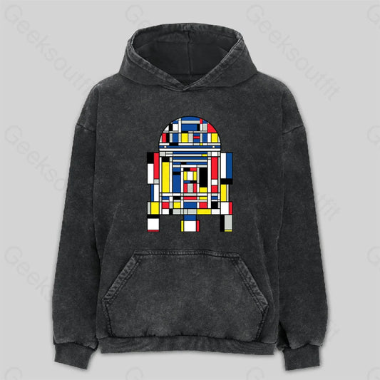 R2D2 Mondrian Washed Hoodie M