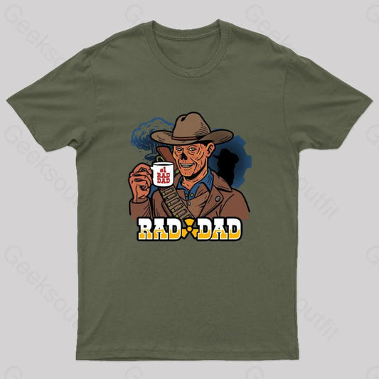 Rad Dad Geek T-Shirt Army Green / S