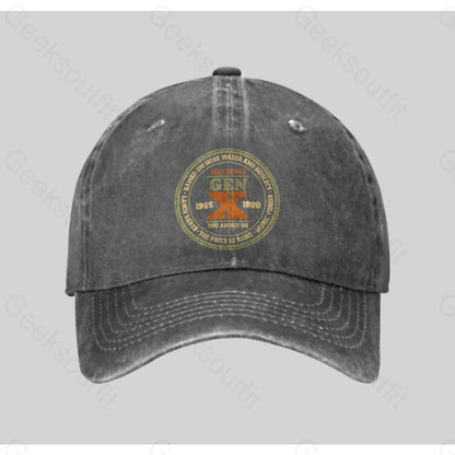 Raised On Hose Water And Neglect Washed Vintage Baseball Cap Grey