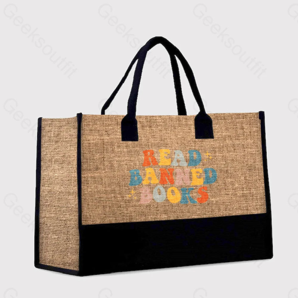 Read Banned Books Cotton Tote Bag Brown