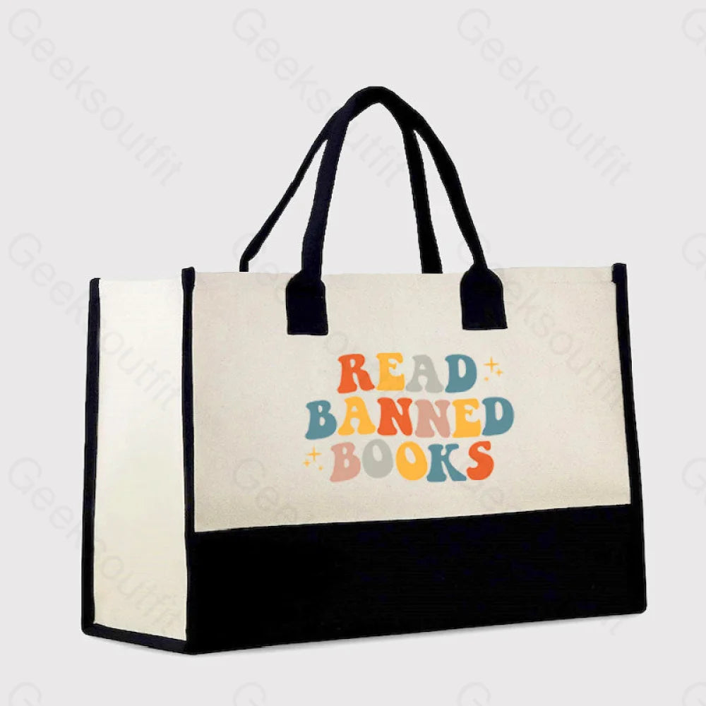 Read Banned Books Cotton Tote Bag White