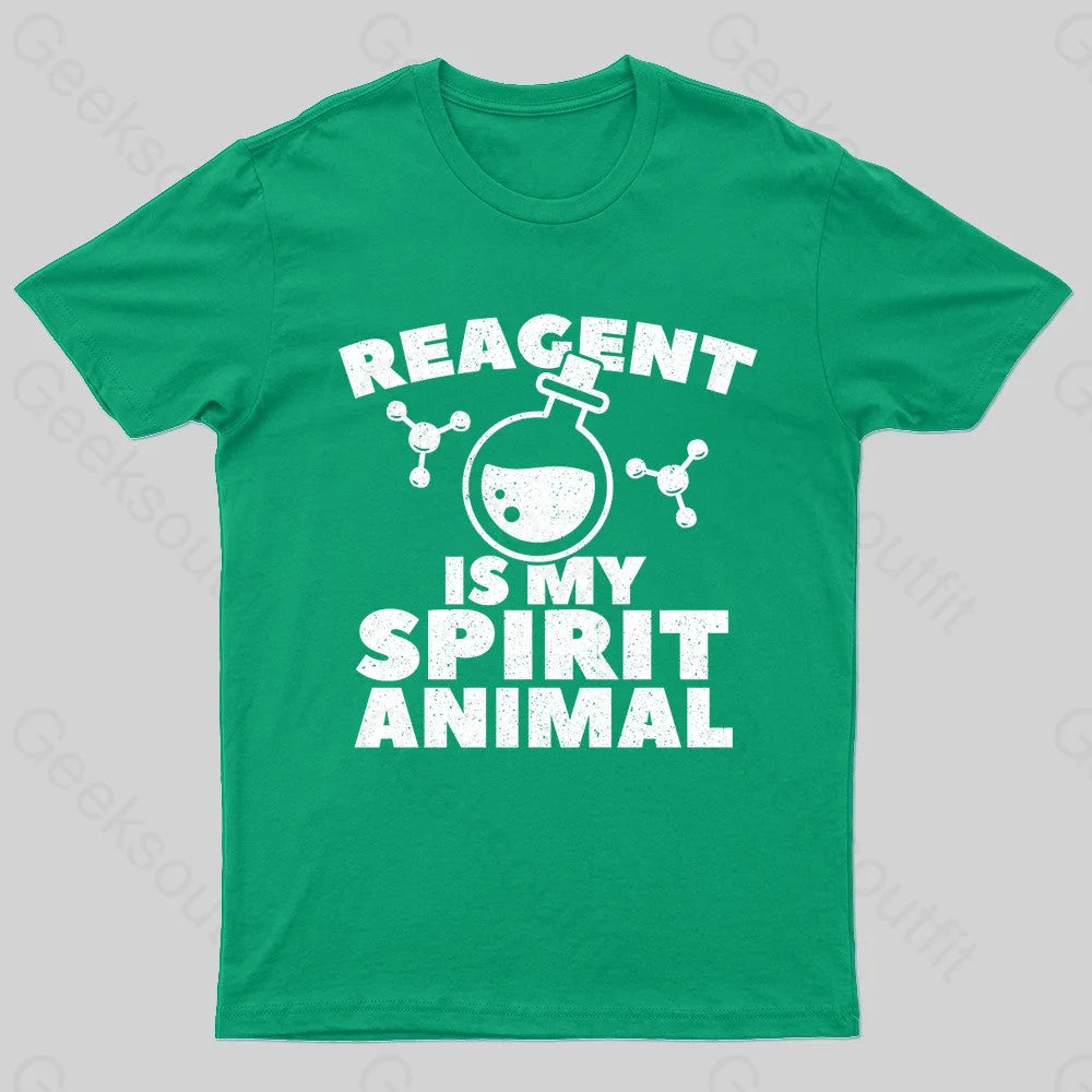 Reagent Is My Spirit Anmial Nerd T-Shirt Green / S