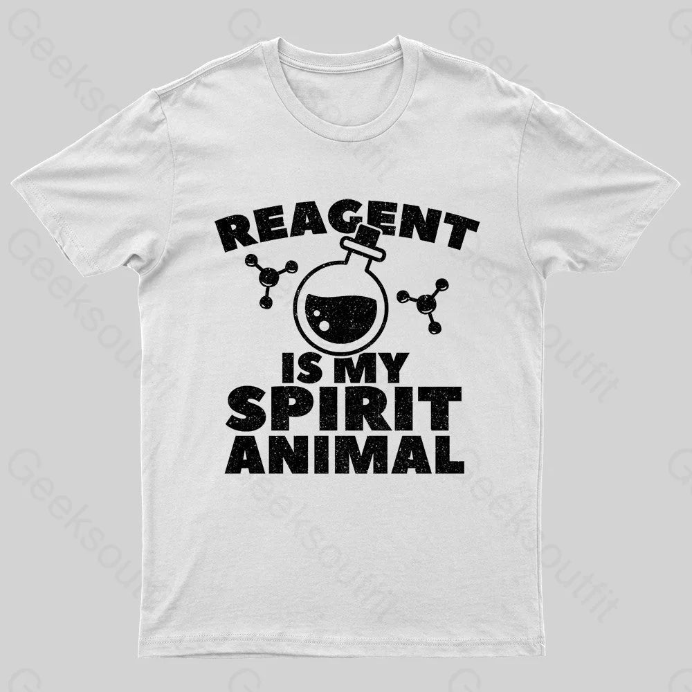 Reagent Is My Spirit Anmial Nerd T-Shirt White / S