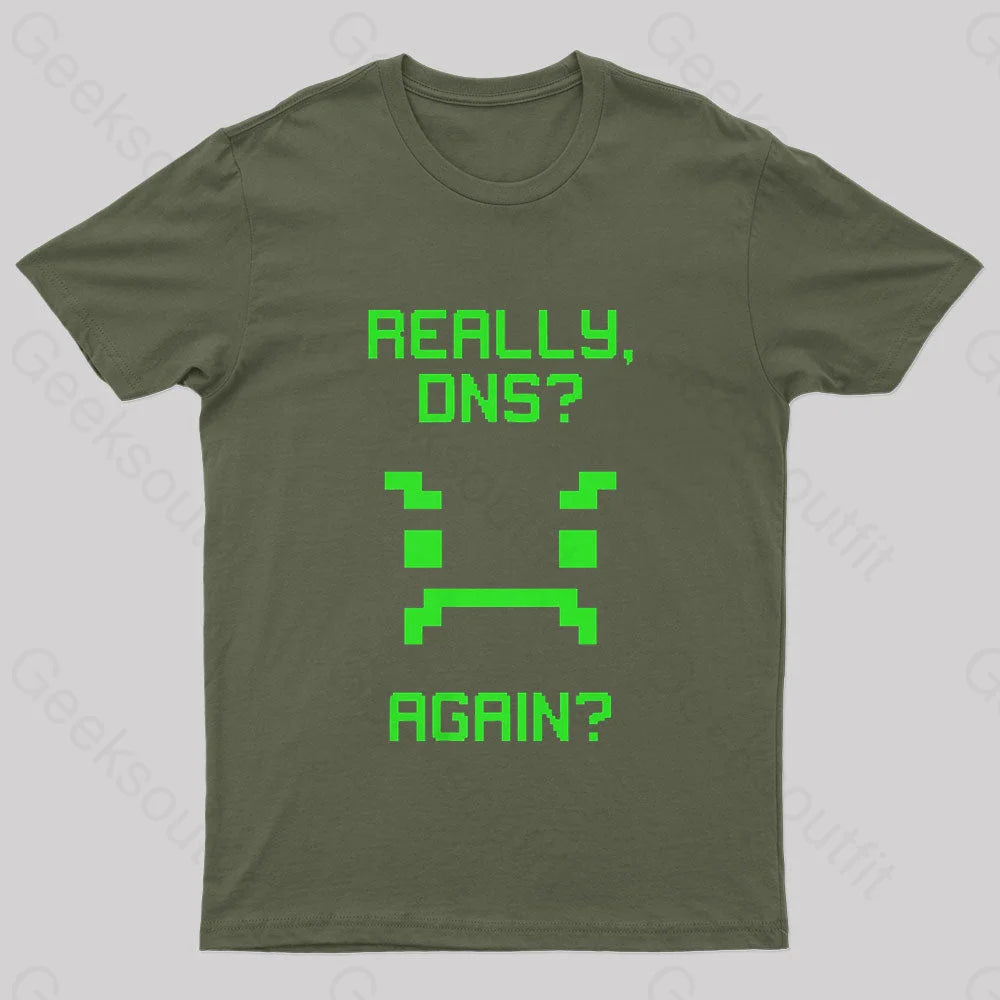 Really Once Again Nerd T-Shirt Army Green / S