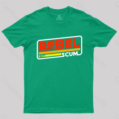 Rebel Scum 1977 Geek T-Shirt Green / S