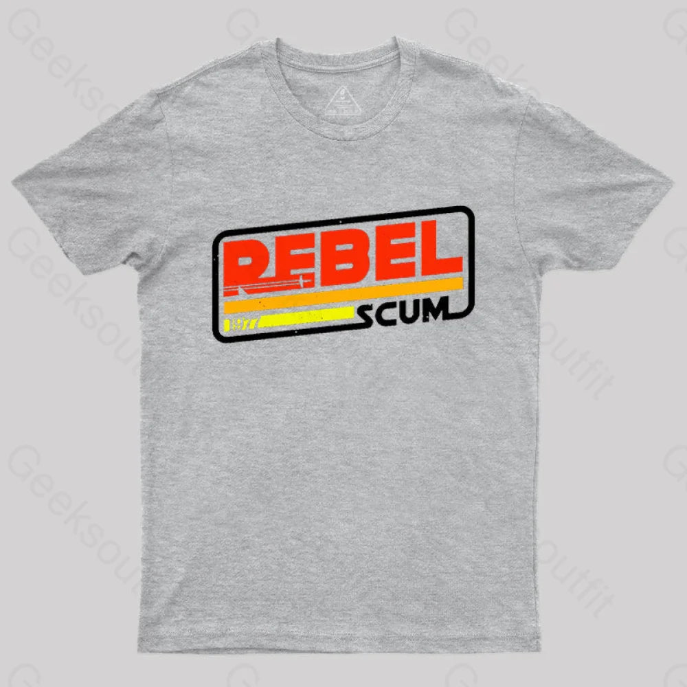 Rebel Scum 1977 Geek T-Shirt Grey / S