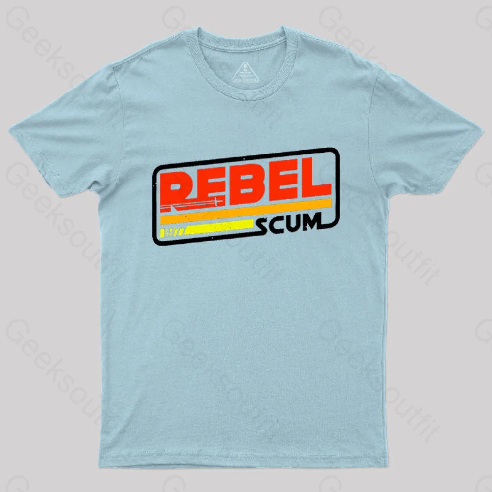 Rebel Scum 1977 Geek T-Shirt Light Blue / S