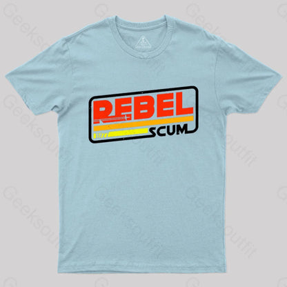 Rebel Scum 1977 Geek T-Shirt Light Blue / S