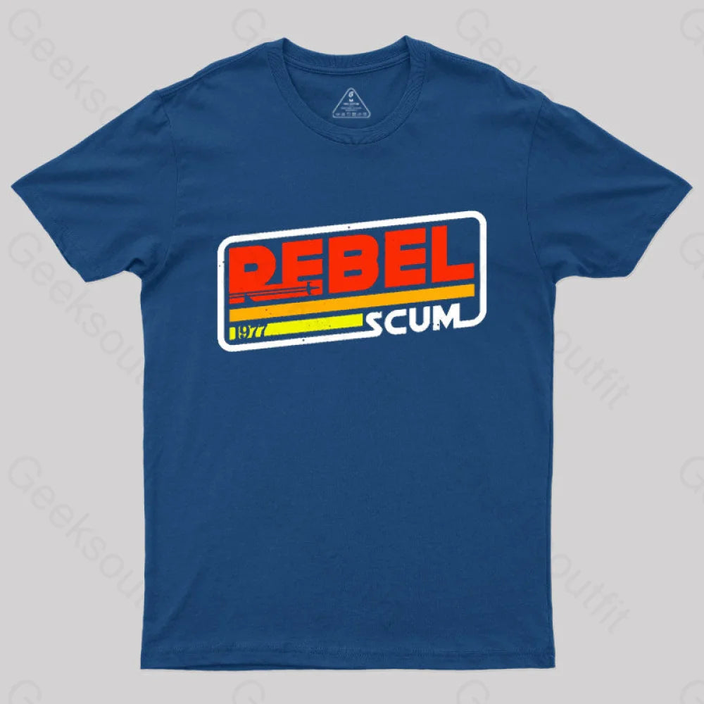 Rebel Scum 1977 Geek T-Shirt Navy / S