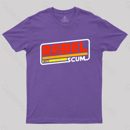 Rebel Scum 1977 Geek T-Shirt Purple / S