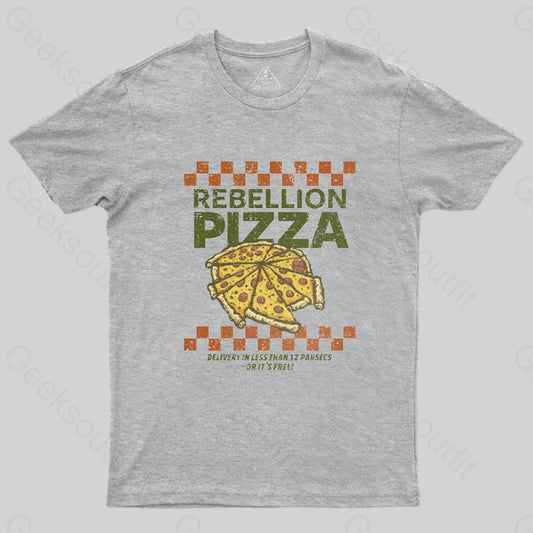 Rebellion Pizza T-Shirt Grey / S