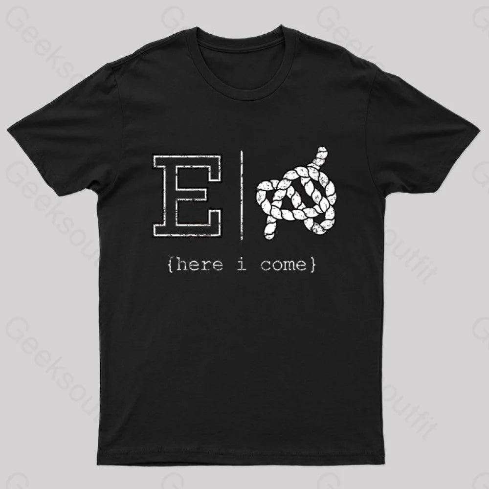 Red E Or Knot Nerd T-Shirt Black / S