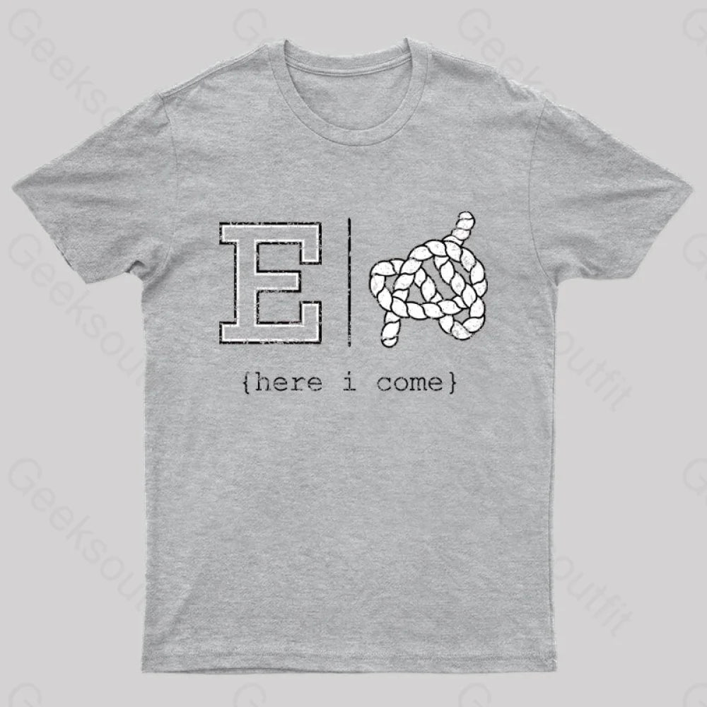 Red E Or Knot Nerd T-Shirt Grey / S