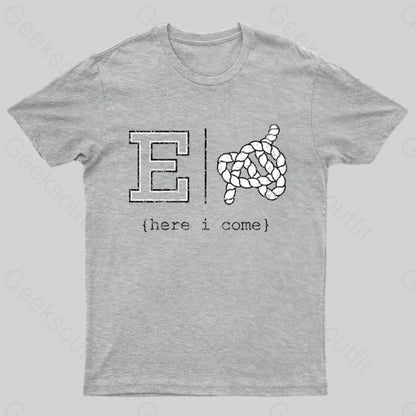 Red E Or Knot Nerd T-Shirt Grey / S