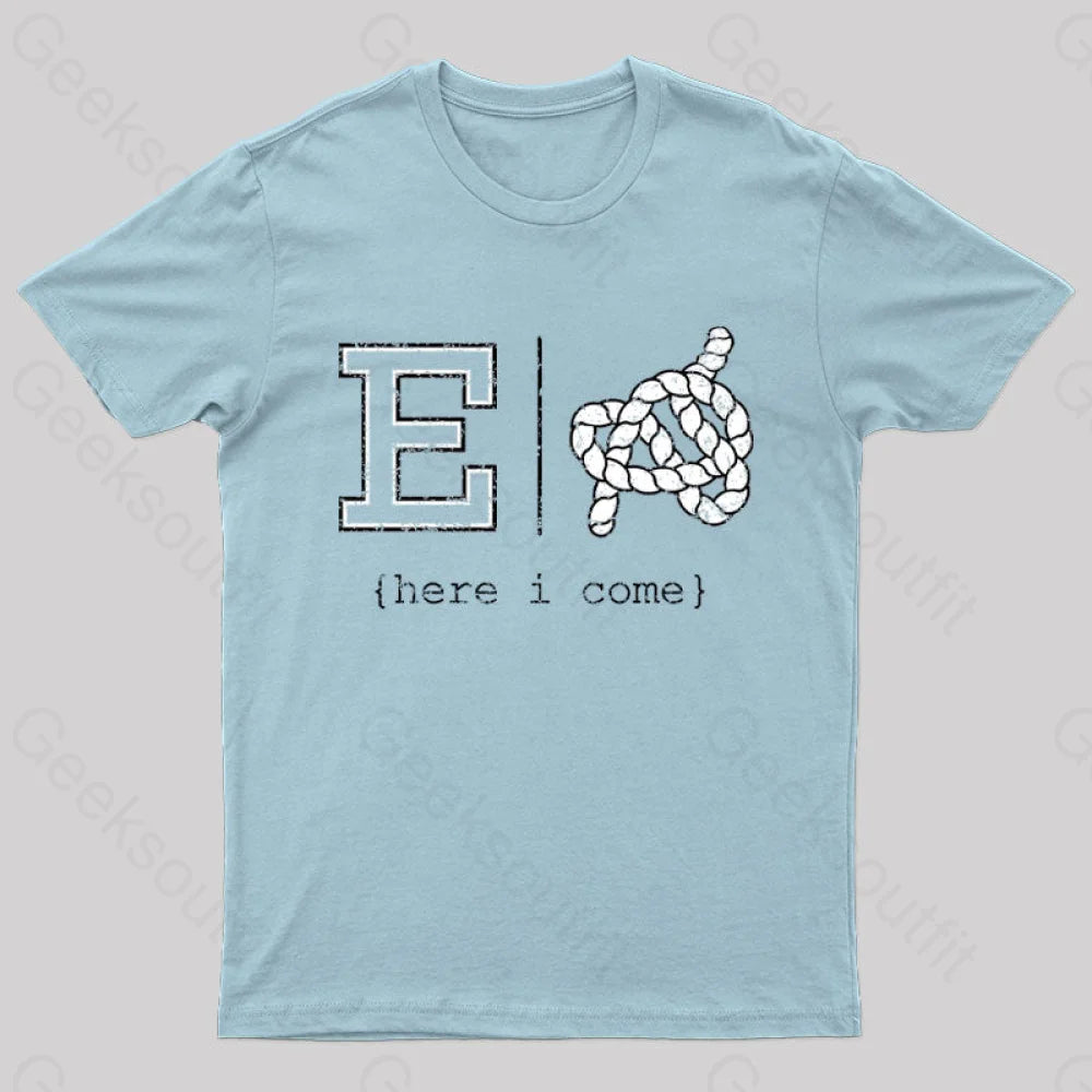 Red E Or Knot Nerd T-Shirt Light Blue / S