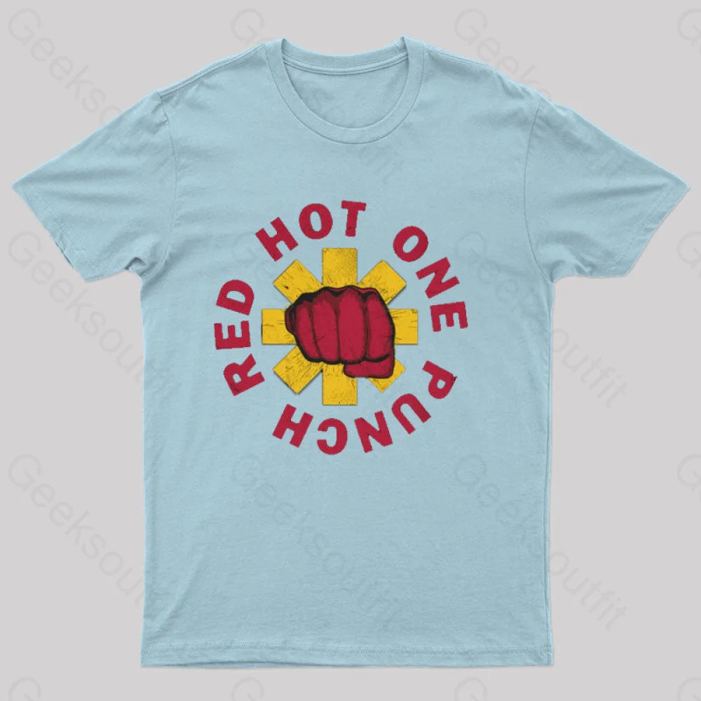 Red Hot One Punch Geeks T-Shirt Light Blue / S