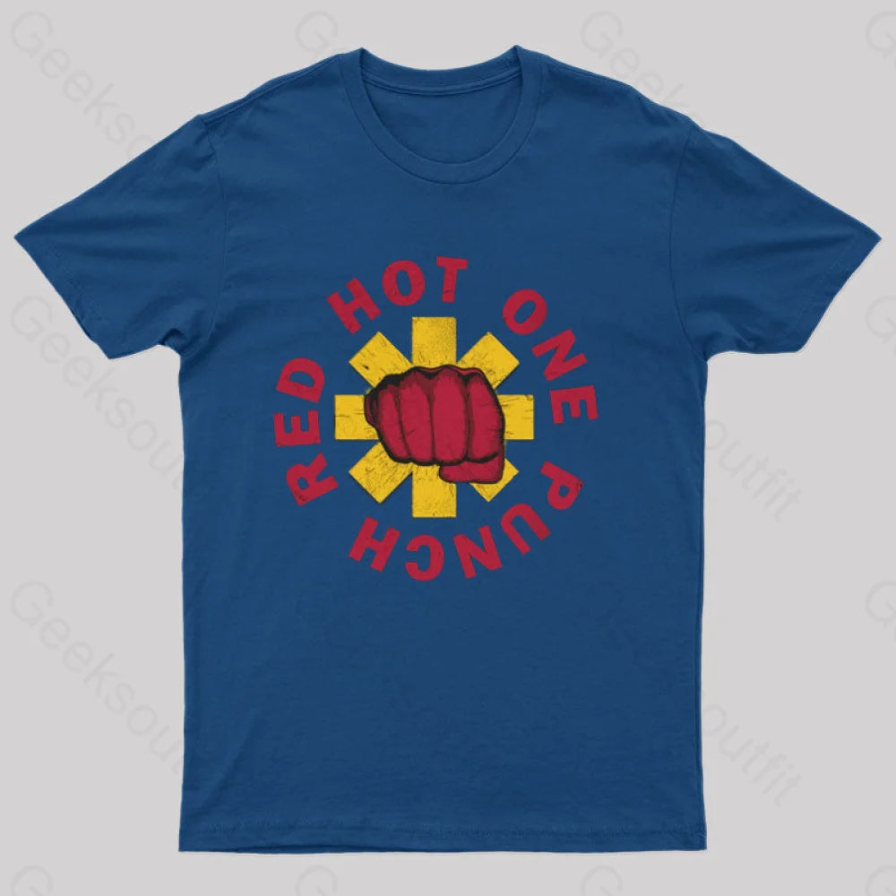 Red Hot One Punch Geeks T-Shirt Navy / S