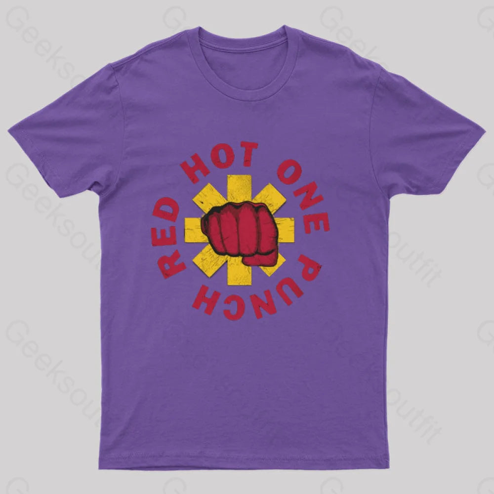 Red Hot One Punch Geeks T-Shirt Purple / S