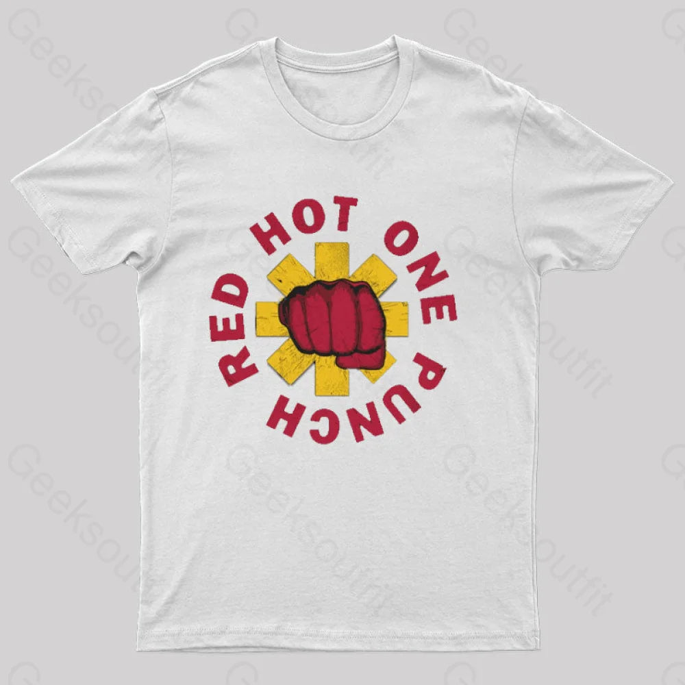 Red Hot One Punch Geeks T-Shirt White / S