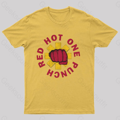 Red Hot One Punch Geeks T-Shirt Yellow / S