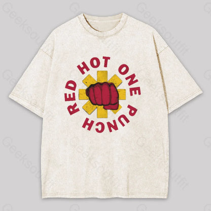 Red Hot One Punch Washed T-Shirt Apricot / S