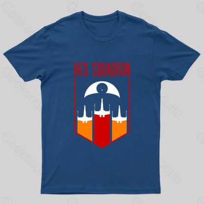 Red Squadron Geek T-Shirt Navy / S