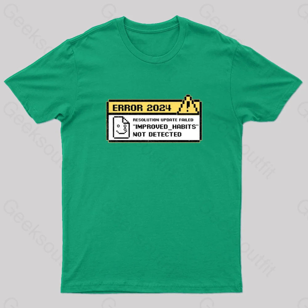 Resolutions 2024 Nerd T-Shirt Green / S