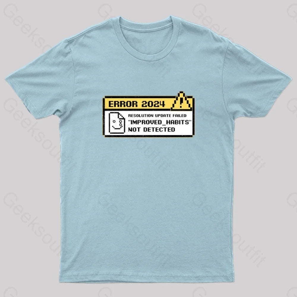 Resolutions 2024 Nerd T-Shirt Light Blue / S