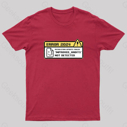 Resolutions 2024 Nerd T-Shirt Red / S