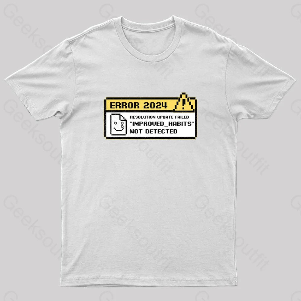 Resolutions 2024 Nerd T-Shirt White / S