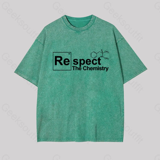 Respect The Chemistry Geek Washed T-Shirt Grass Green / S