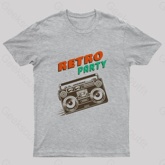 Retro Party Nerd T-Shirt Grey / S