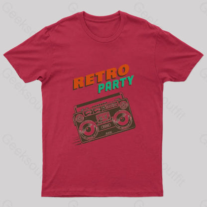 Retro Party Nerd T-Shirt Red / S