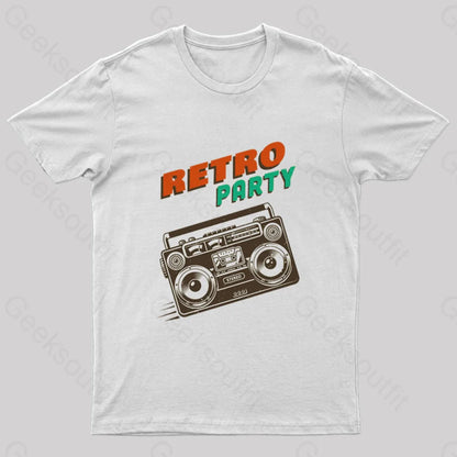 Retro Party Nerd T-Shirt White / S