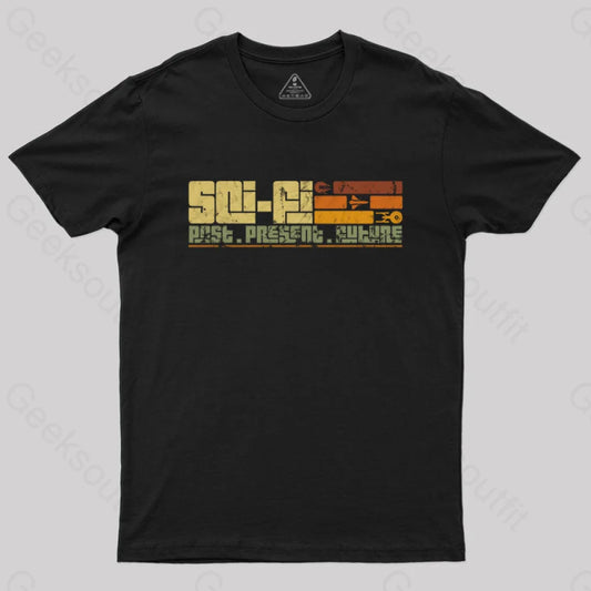 Retro Sci-Fi T-Shirt Black / S