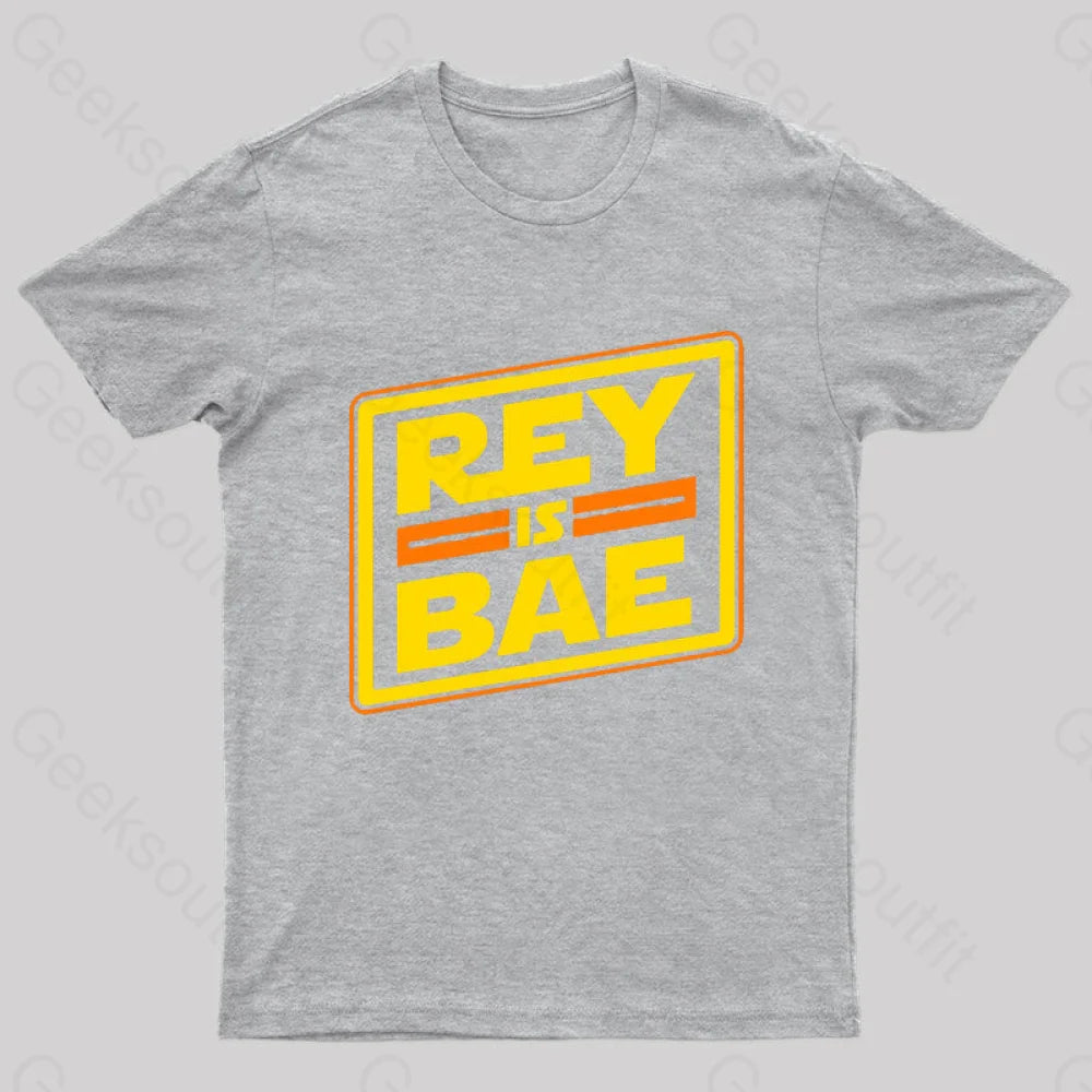 Rey Is Bae Geek T-Shirt Grey / S