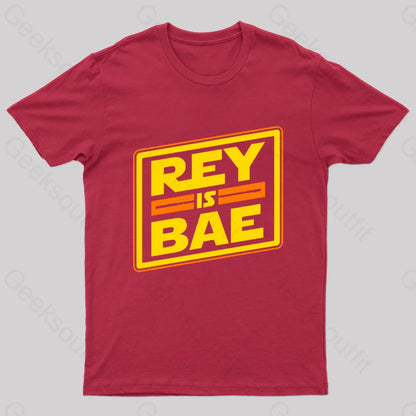 Rey Is Bae Geek T-Shirt Red / S