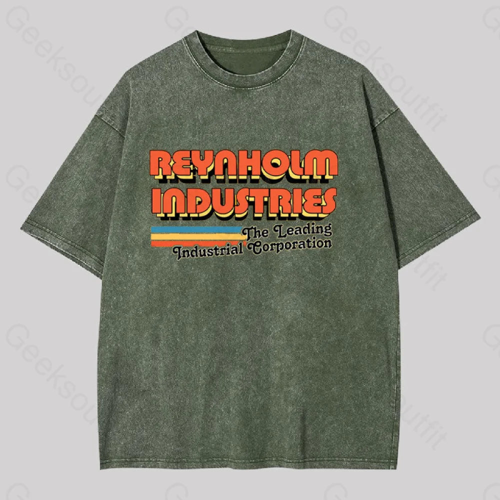 Reynholm Industries It Crowd Washed T-Shirt Army Green / S