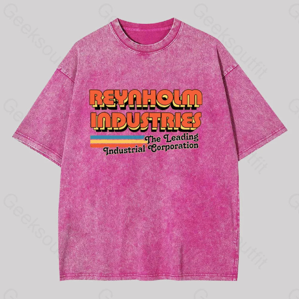 Reynholm Industries It Crowd Washed T-Shirt Rose Red / S