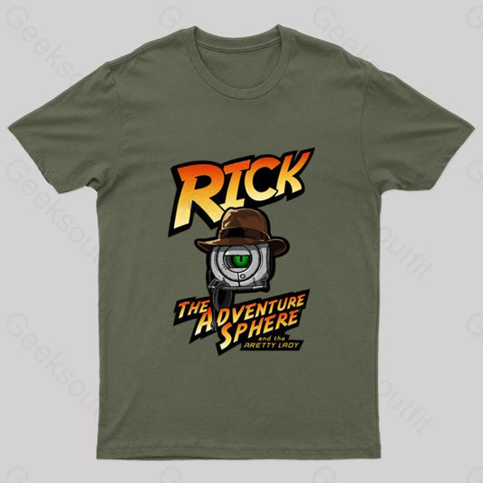 Rick The Adventure Sphere Nerd T-Shirt Army Green / S