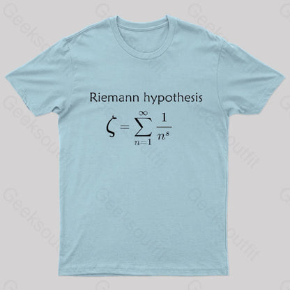 Riemann Hypothesis Mathematical Conjecture T-Shirt Light Blue / S