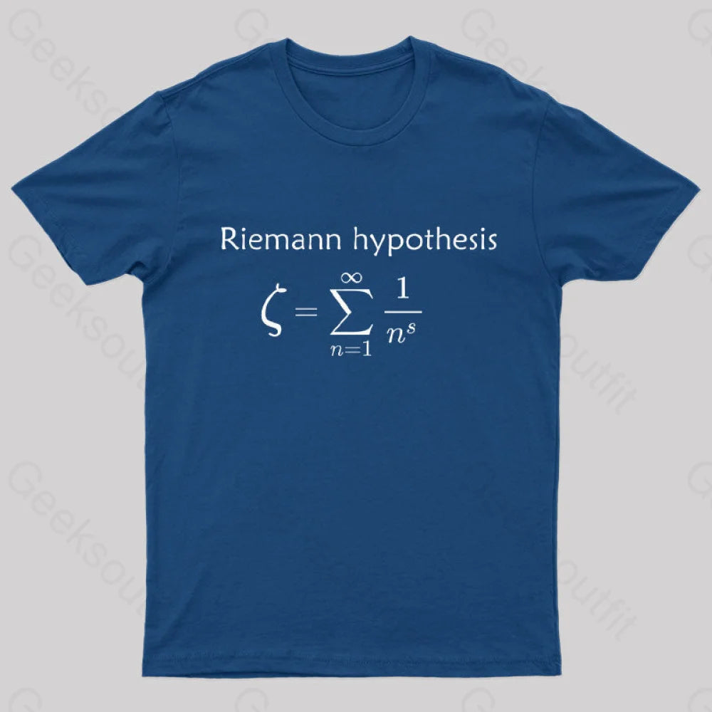 Riemann Hypothesis Mathematical Conjecture T-Shirt Navy / S