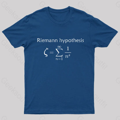 Riemann Hypothesis Mathematical Conjecture T-Shirt Navy / S