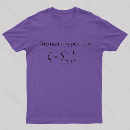 Riemann Hypothesis Mathematical Conjecture T-Shirt Purple / S