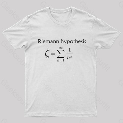 Riemann Hypothesis Mathematical Conjecture T-Shirt White / S